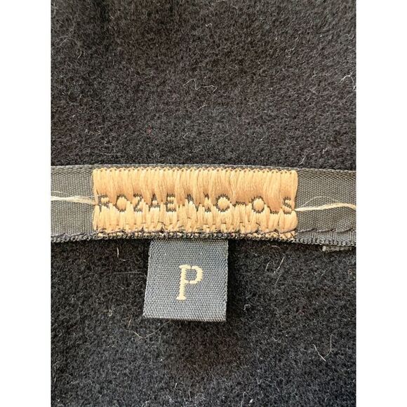 Vintage Tailored Black Metallic Textured Cropped Blazer Retro Button Jacket 4P - Picture 9 of 11